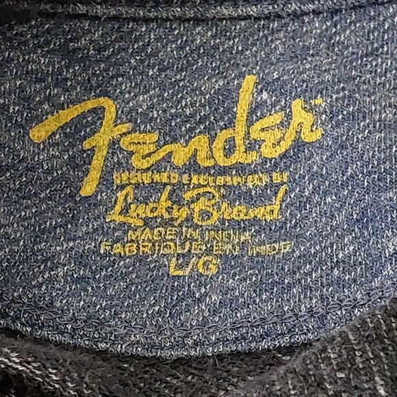 Fender Custom Shop Lucky Brand Men's Large Long Sleeve Pullover Sweater Blue - Picture 4 of 10